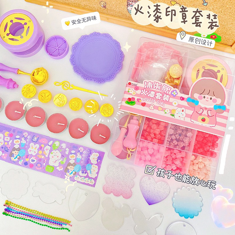 SET DIY LÀM CON DẤU, MỘC THEO SỞ THÍCH, HÌNH VÀ MÀU ĐA DẠNG