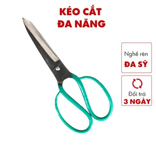 Kéo cắt đa năng ĐA SỸ cắt vải, kéo cắt gà sắc bền, kéo sắt cán xanh nhiều 7cm 8cm 12cm 14cm