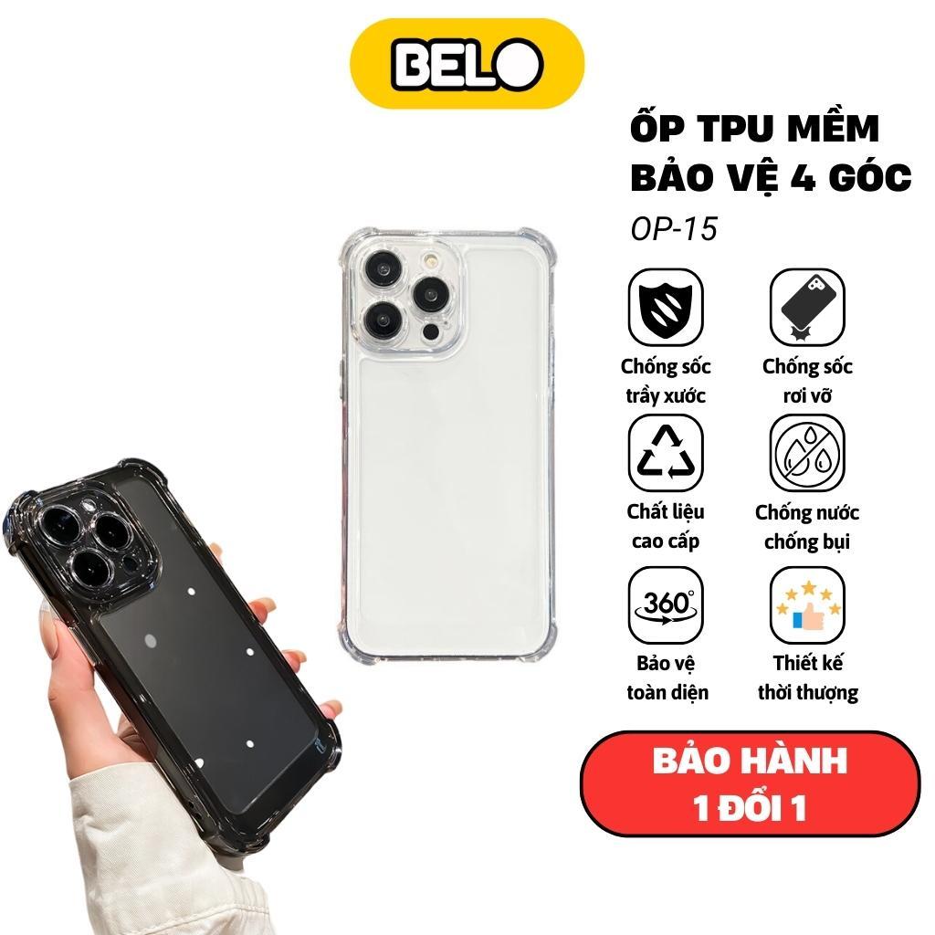 Ốp lưng iphone TPU Silicon mềm bảo vệ bốn góc màu trong suốt siêu chống sốc 7plus/8plus/x/xr/xs/11/12/13/14/15/pro/max