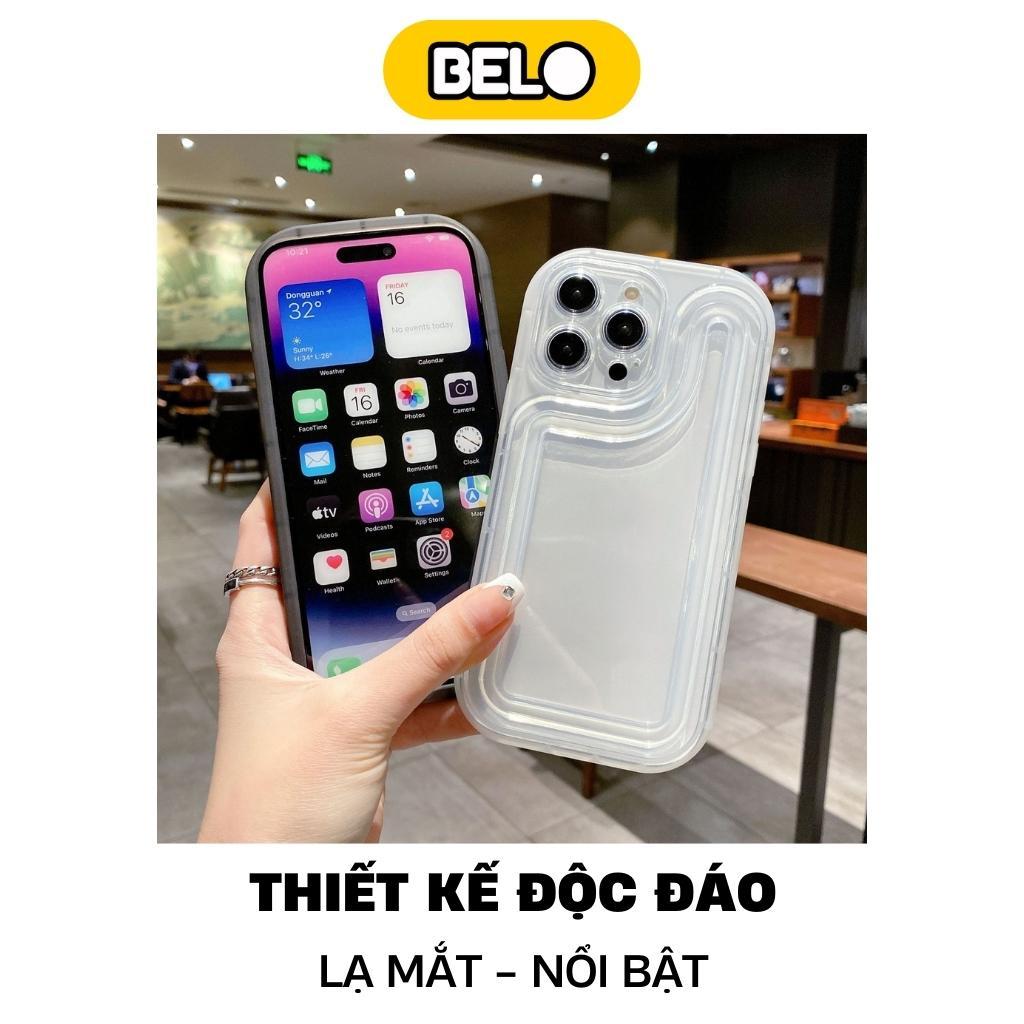 Ốp lưng iphone Silicone chống sốc trong suốt bo tròn cho 7plus/8/8plus/x/xr/xs/11/12/13/14/pro/max/plus/promax - Belo