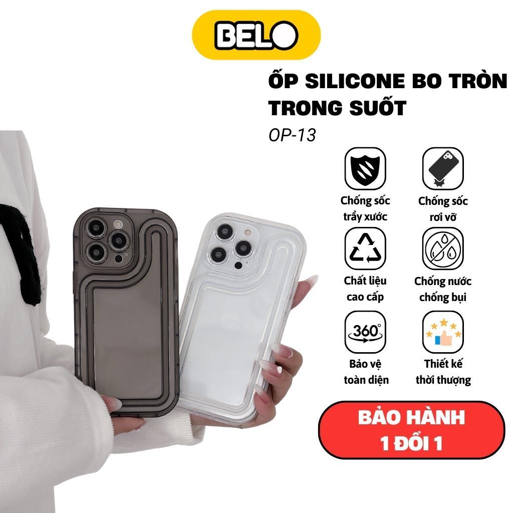 Ốp lưng iphone Silicone chống sốc trong suốt bo tròn cho 7plus/8/8plus/x/xr/xs/11/12/13/14/pro/max/plus/promax - Belo