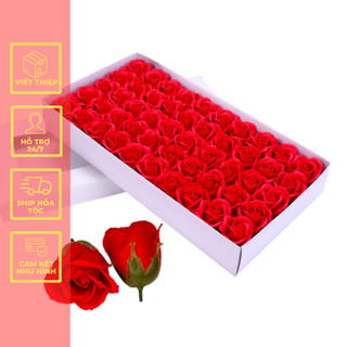 Hộp hoa hồng sáp 50 bông 5 lớp thơm làm bó hoa hộp qùa hà nội tiệm qùa tặng
