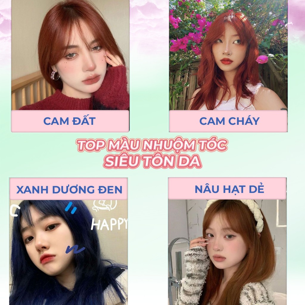 (TẶNG KÈM Ủ BIO) Top màu nhuộm tóc SIÊU TÔN DA, màu nhuộm tóc sáng da, thuốc nhuộm tóc dưỡng nhiều tại nhà Kolorhair