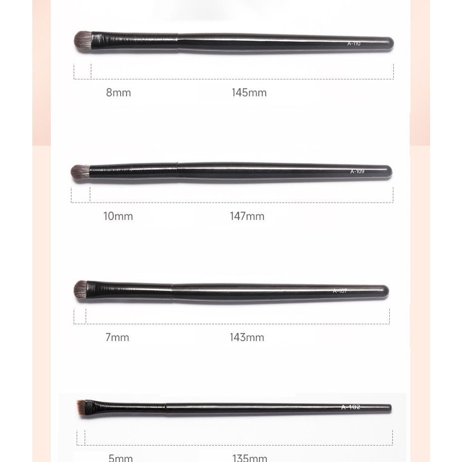 Set 6 cọ mắt Tranci siêu mềm dễ tán kèm bao da chuyên dùng cho makeup