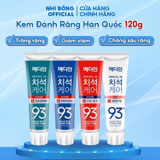 Kem Đánh Răng Trắng Sáng Và Chống Sâu Răng Median Dental Iq 93% Hàn Quốc 120g