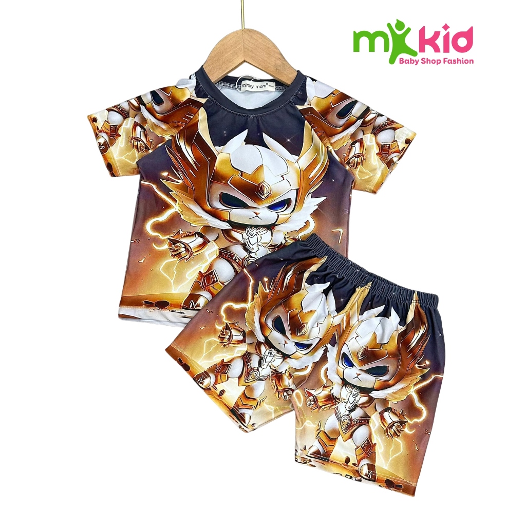 Quần áo trẻ em  cho bé trai 7-25kg💖Bộ cộc tay Thun Lạnh in Hình Siêu Nhân cao cấp co giãn 4 chiều Cho bé Mặc mát mẻ