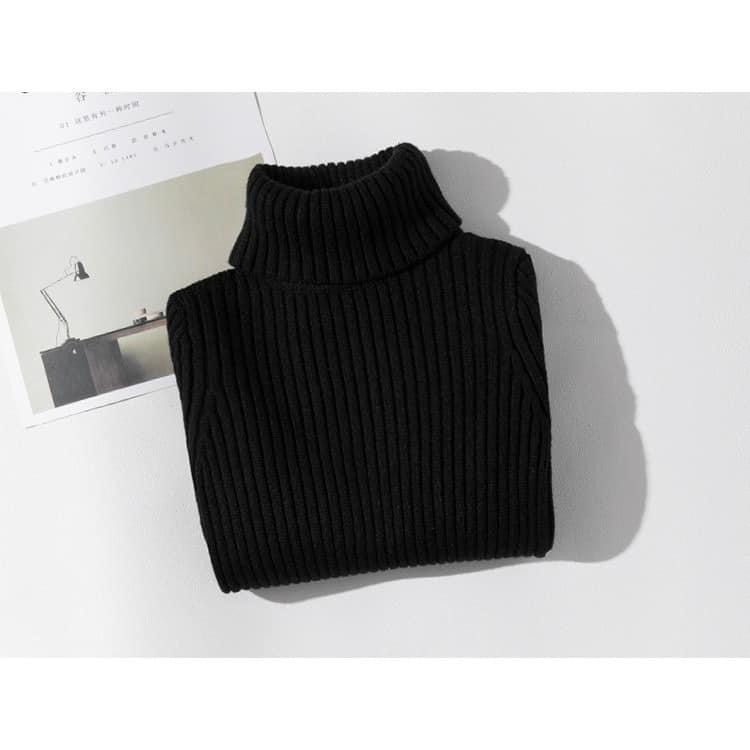 Áo len cao cổ cho bé gái chất len lông thỏ dệt kim Hapykids