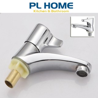 Vòi lavabo mạ sáng bóng sử dụng 1 đường nước lạnh cho bồn rửa mặt