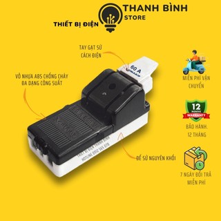 Cầu dao đế sứ 2p/ 1 pha 60a/ 100a- sopoka/ vinakip chống cháy