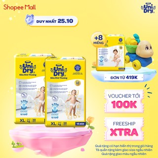 [MẪU MỚI] Combo 2 Tã dán UniDry Siêu khô thoáng gói Jumbo mới size S54/M46/L40/XL38