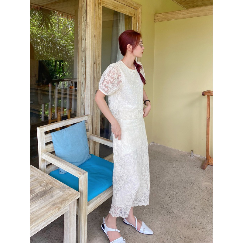 𝐗𝐚𝐯𝐢𝐚 𝐒𝐞𝐭 - Set ren hoa nổi