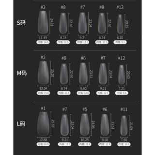 Móng úp form mới siêu mỏng làm nailbox 3 size