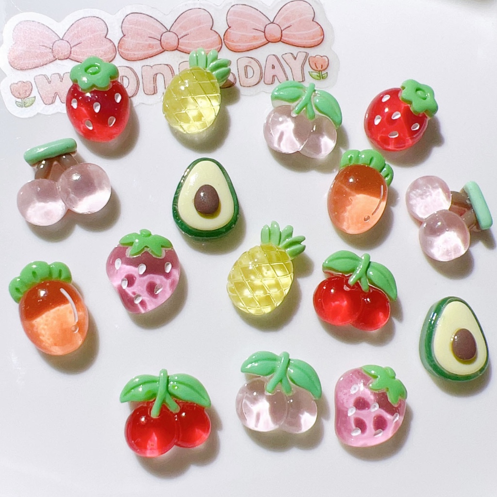 Phụ Kiện Charm Sticker Mini Hình Trái Cây Trong Nhiều Loại