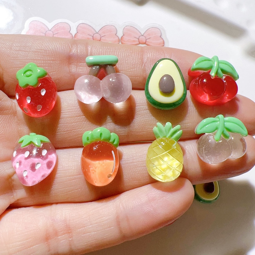 Phụ Kiện Charm Sticker Mini Hình Trái Cây Trong Nhiều Loại