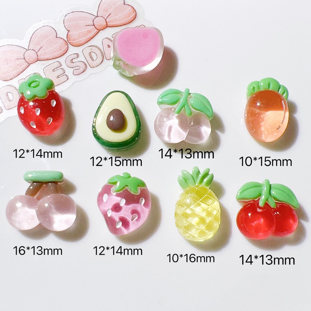 Phụ Kiện Charm Sticker Mini Hình Trái Cây Trong Nhiều Loại