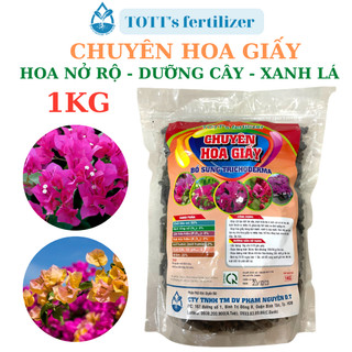 Phân bón hoa giấy, kích ra hoa, dưỡng cây xanh lá gói 1kg TOTT's fertilizer