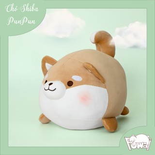 Gấu bông Chó Shiba PunPun béo tròn, mềm mại, núng nính