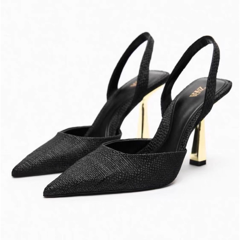 Order Giày Cao Gót Trơn Dáng Đan Cói Trơn Thanh Lịch