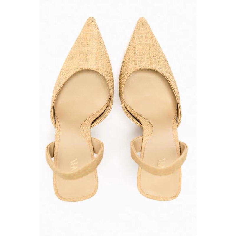 Order Giày Cao Gót Trơn Dáng Đan Cói Trơn Thanh Lịch