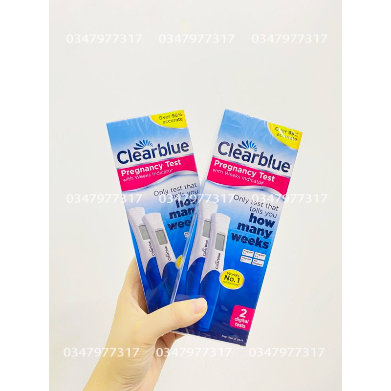 Que thử thai điện tử xác định số tuần thai - Clearblue Pregnancy Test (how many weeks) hộp 2 que