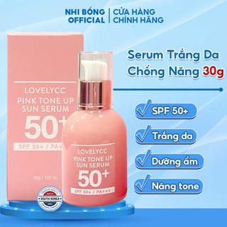 Serum Trắng Da - Tinh Chất Dưỡng Trắng Nâng Tone Chống Nắng Pink Tone Up Ampoule Spf 50+ Pa+++ Hàn Quốc 30ml