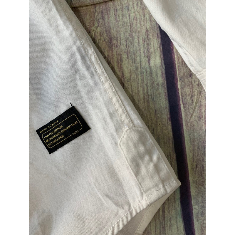 Áo sơ mi dài tay kaki nam denim from âu rộng rãi, dày dặn