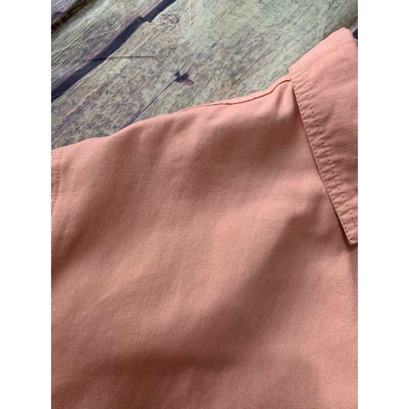 Áo sơ mi dài tay kaki nam denim from âu rộng rãi, dày dặn
