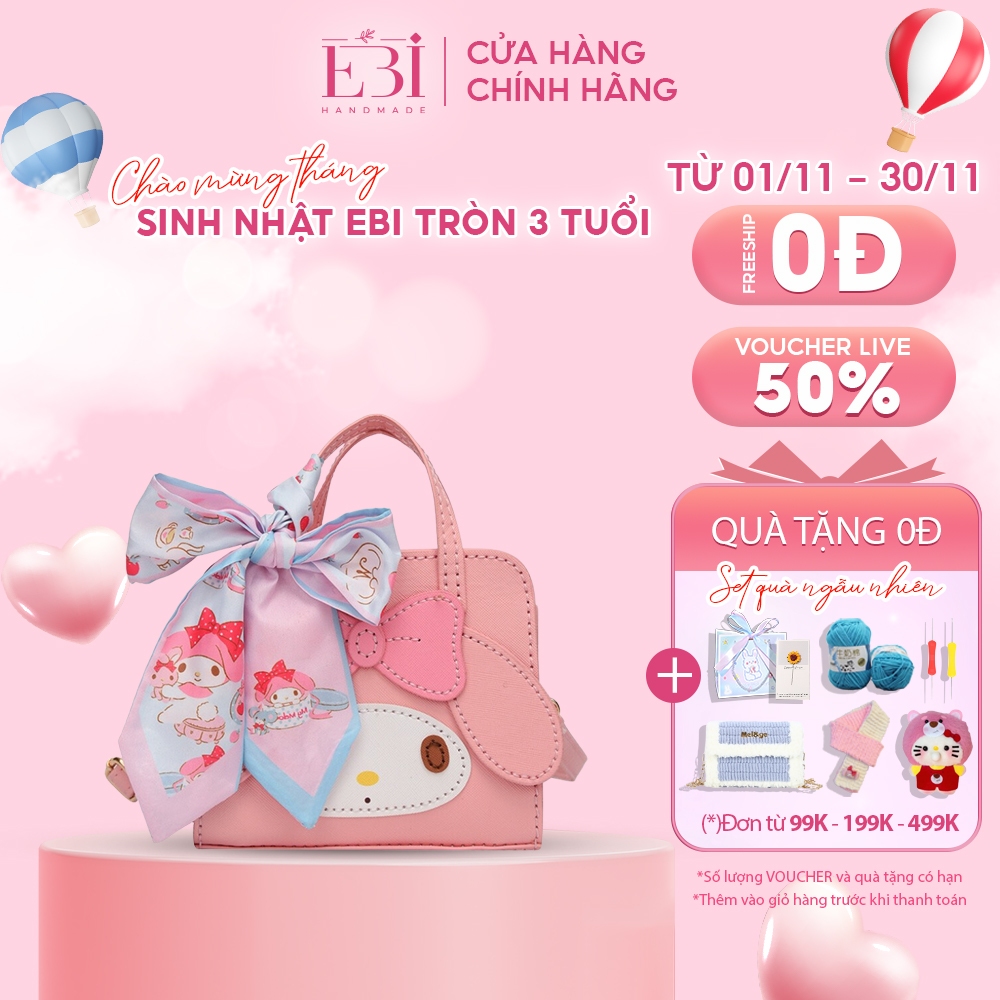 Túi tự làm EBI HANDMADE diy hình My Melody đáng yêu dễ thương,quà tặng cho người yêu bạn gái - ES16