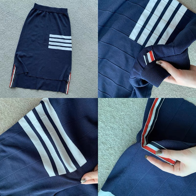 Order Chân Váy Dài Thome Browne Len Dệt Kim Dày Dặn Eo Chun