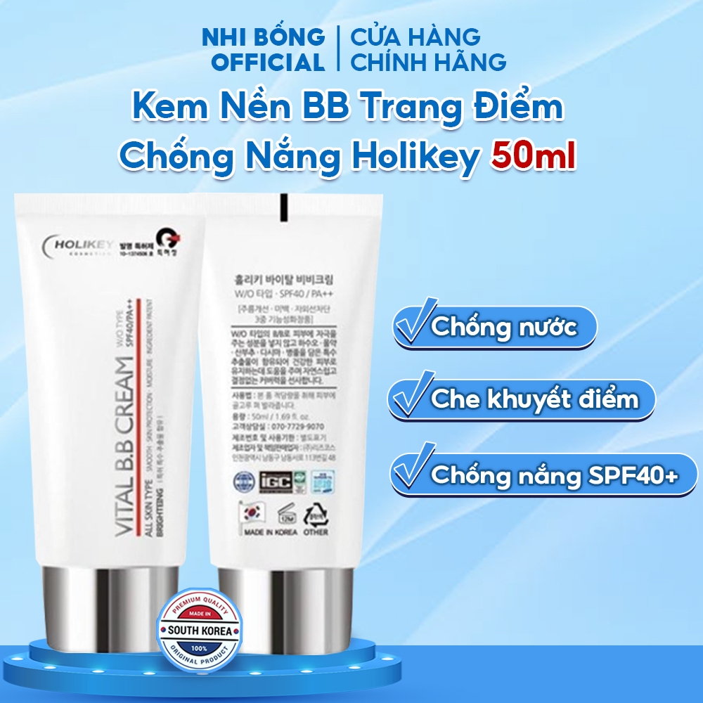 Kem Nền Trang Điểm - Kem Trang Điểm Chống Nắng Holikey Vital Bb Cream Hàn Quốc Spf /40 Pa 50ml