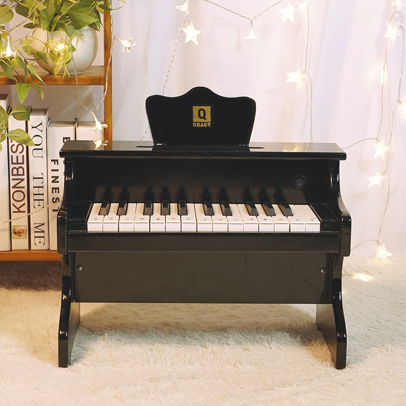 Đàn piano cho bé Q BABY cao cấp sử dụng gỗ tự nhiên, âm thanh trung thực, có 25 phím đàn, chân đế và bản nhạc đi kèm