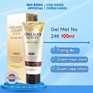 Mặt Nạ Dưỡng Da - Mặt Nạ Đắp Tinh Chất Vàng 24k 3w Clinic Hàn Quốc 100ml [ CAM KẾT CHÍNH HÃNG HÀN QUỐC]