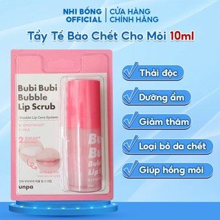 Tẩy Tế Bào Chết Sủi Bọt Cho Môi Unpa Bubi Bubi Bubble Lip Scrub Hàn Quốc 10ml