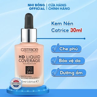 Kem Nền Catrice Hd Liquid Coverage Foundation Lasts Up To 24h Đức 30ml [CAM KẾT CHÍNH HÃNG]