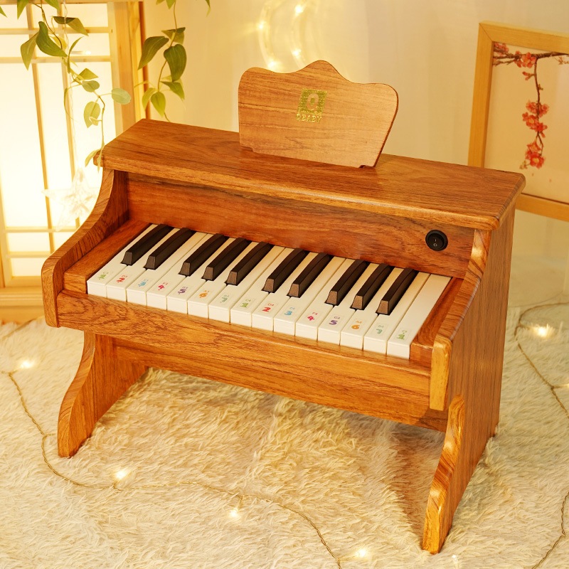 Đàn piano cho bé Q BABY cao cấp sử dụng gỗ tự nhiên, âm thanh trung thực, có 25 phím đàn, chân đế và bản nhạc đi kèm
