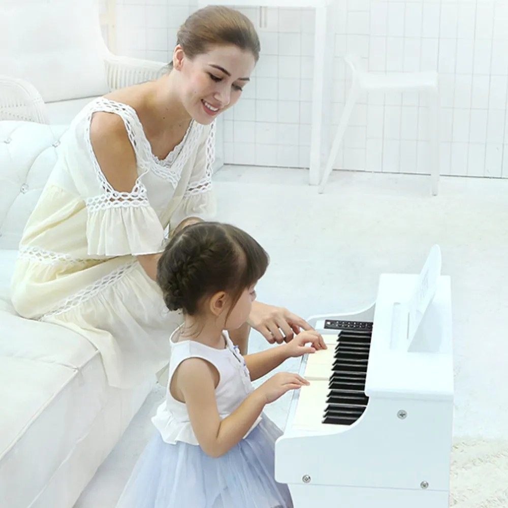Đàn piano cho bé Q BABY cao cấp sử dụng gỗ tự nhiên, âm thanh trung thực, có 25 phím đàn, chân đế và bản nhạc đi kèm