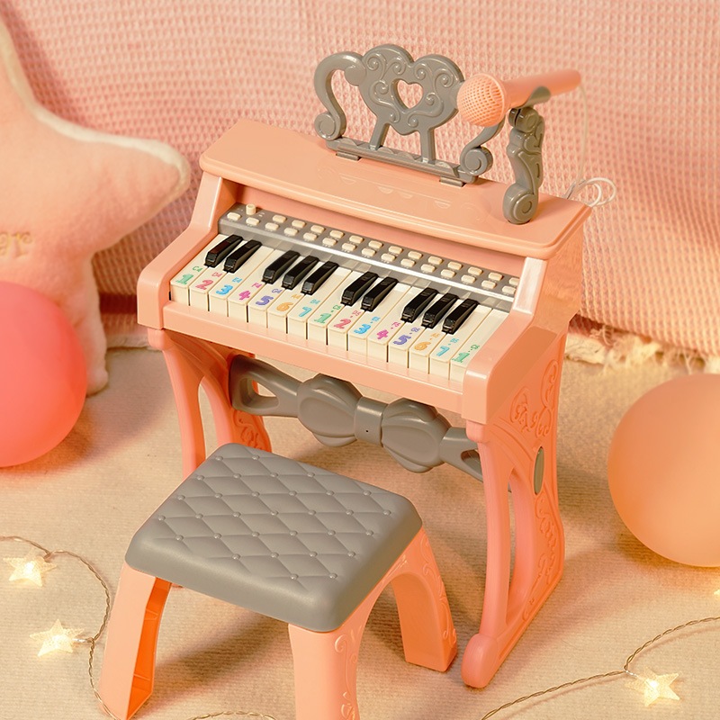 Đàn piano cho bé Q BABY cao cấp sử dụng gỗ tự nhiên, âm thanh trung thực, có 25 phím đàn, chân đế và bản nhạc đi kèm