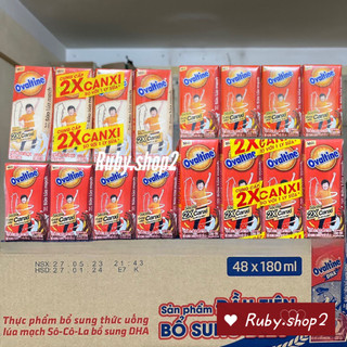 Sữa ovaltine lúa mạch bổ sung 2Xcanxi vị socola 110ml-180ml
