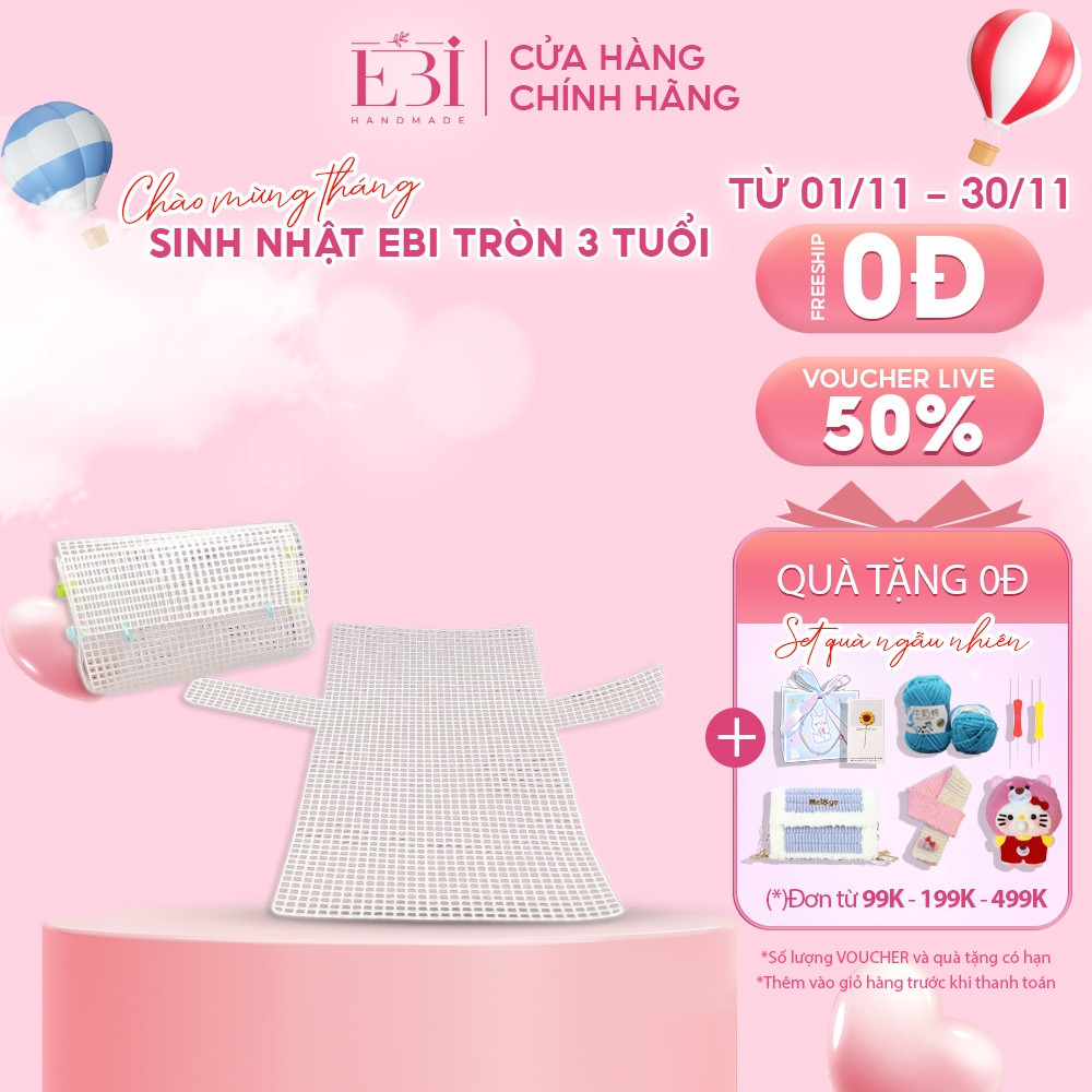 Khung lưới EBI HANDMADE làm túi tự đan/túi handmade lỗ lớn nhiều size - ES36