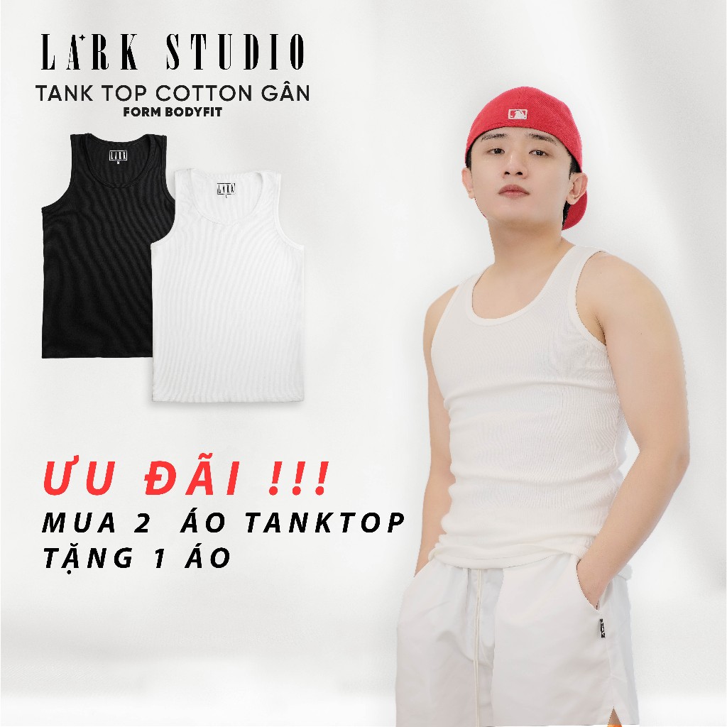 Áo Ba Lỗ Thun Gân Form Bodyfit, vải Cotton thun gân dày dặn, co giãn và thấm hút mồ hôi tốt, áo 3 lỗ nam