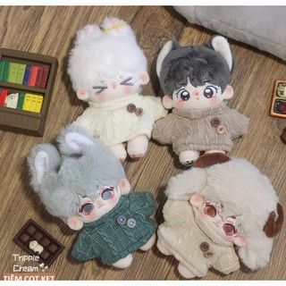 Áo len cổ lọ cho bé doll 20cm 10cm