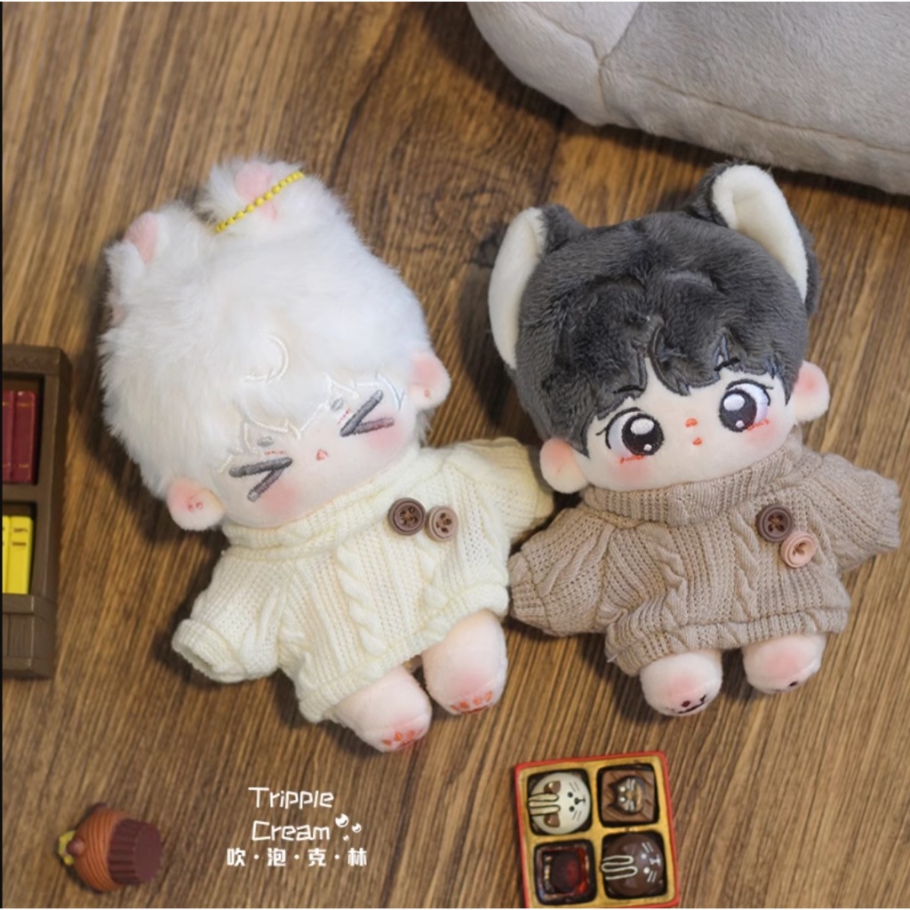 Áo len  cổ lọ cho bé doll 20cm 10cm