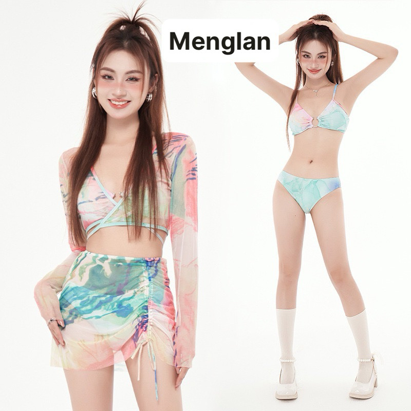 Set bikini sắc màu,bikini che khuyết điểm,đồ bơi kín đáo