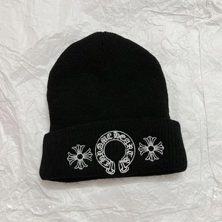 Mũ len cao cấp Chrome Heart Beanie dệt kim trùm đầu giữ ấm mùa đông co giãn
