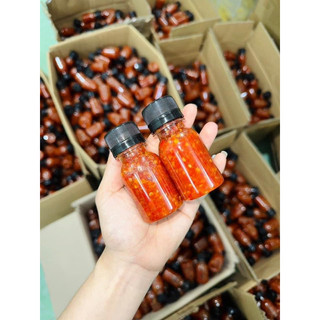 ỚT RIM CHAI 50ML SIÊU CAY ĂN KÈM BÁNH TRÁNG - BÁNH TRÁNG CÔ BÉ