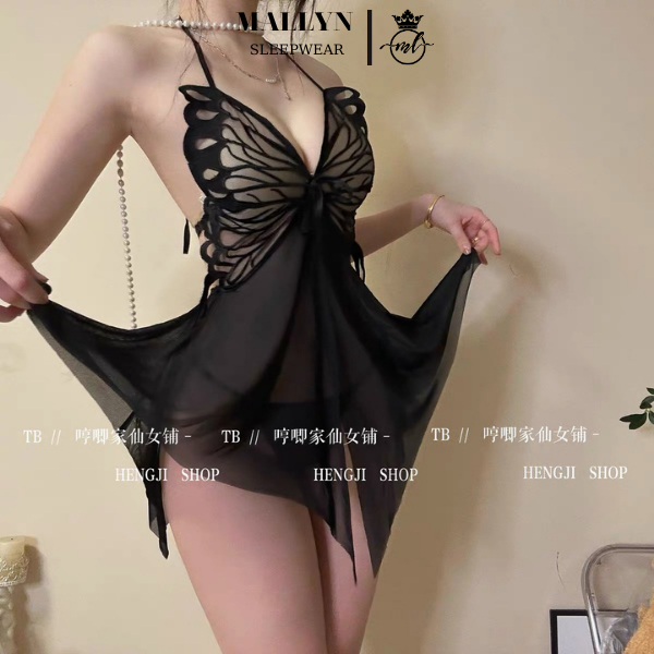 Váy ngủ đầm ngủ hồ điệp MALLYN quyến rũ ML8834