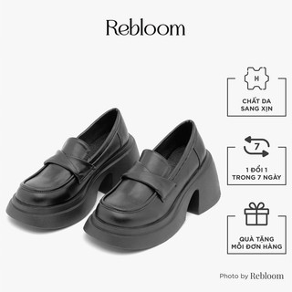 Giày nữ Rebloom - LOAFER xoắn nơ nâng đế 7cm tôn dáng, giày siêu đáng yêu dành cho nữ