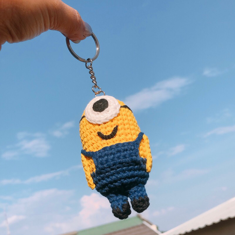 Móc khoá minion bằng len - tranbd
