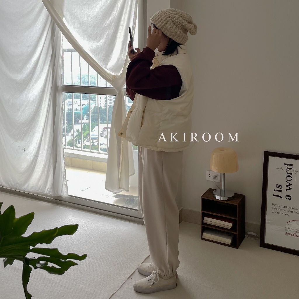 Quần jogger nỉ bông cạp chun có dây rút 60068