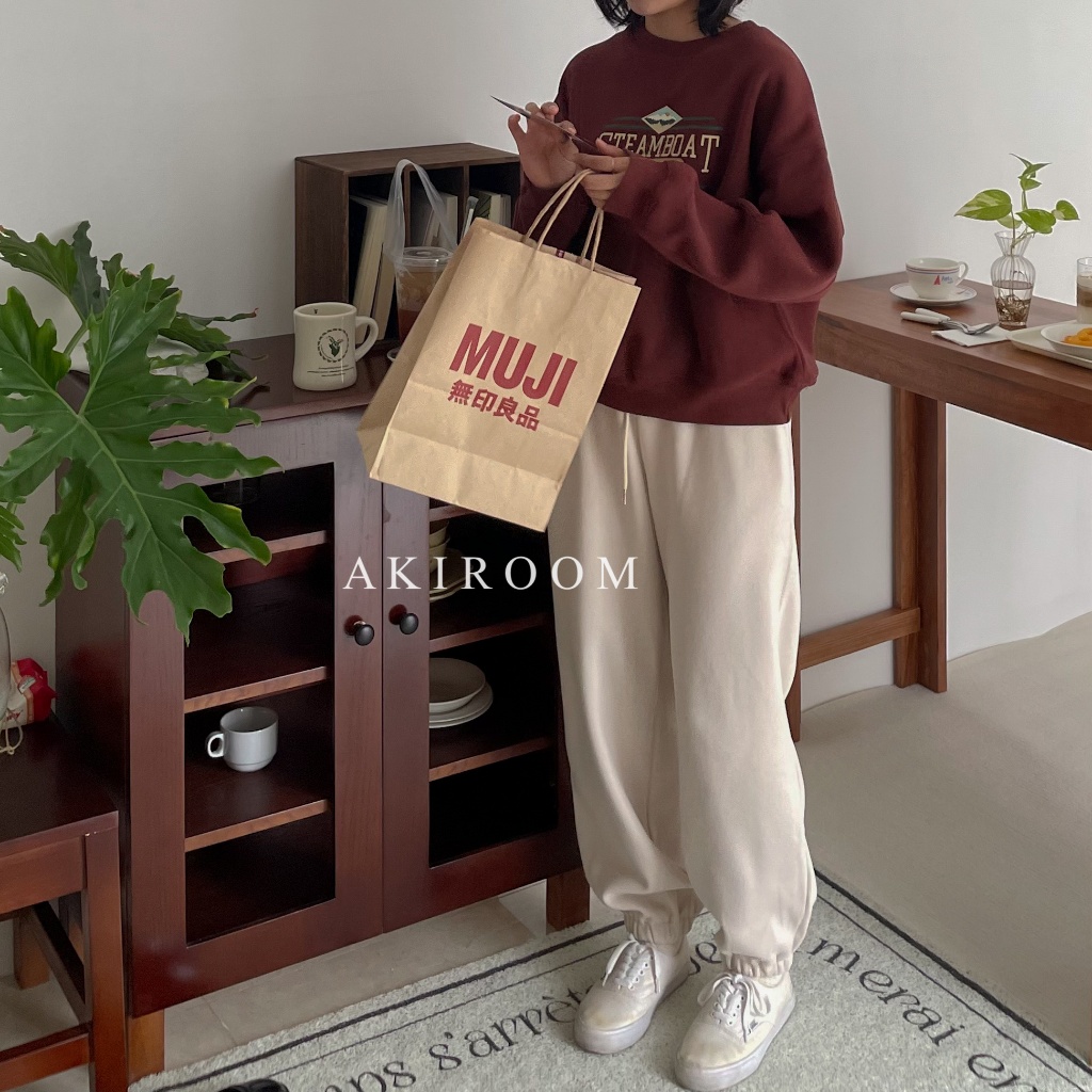 Quần jogger nỉ bông cạp chun có dây rút 60068